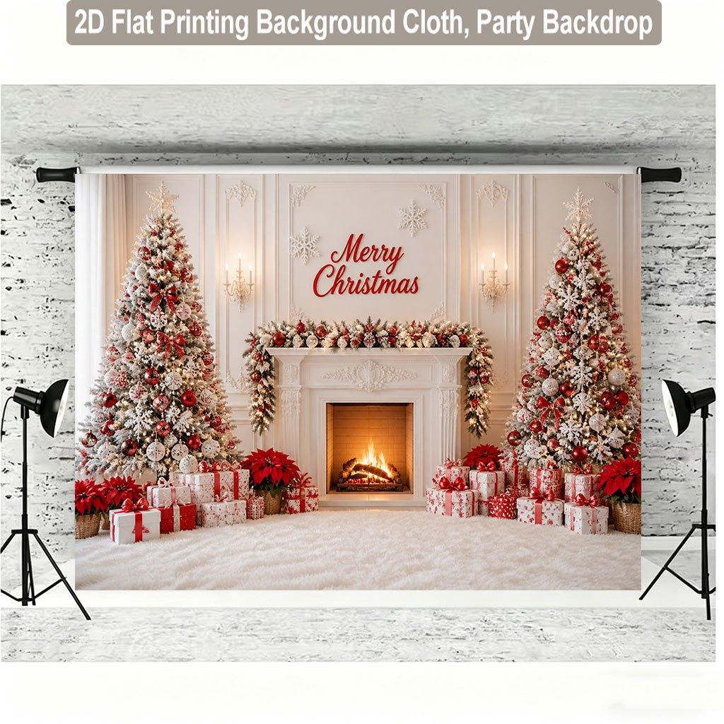 1Pcs Merry Christmas Scene Decoration Background Winter Backdrop Decorations For Photo Studio Photo Booth Christmas Party