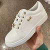 Fashion New 2025 Women Vulcanized Shoes Spring Trend Fashion Flat Casual Sneakers Women Lace Up Outdoor Walking Plus Size Women Sneakers