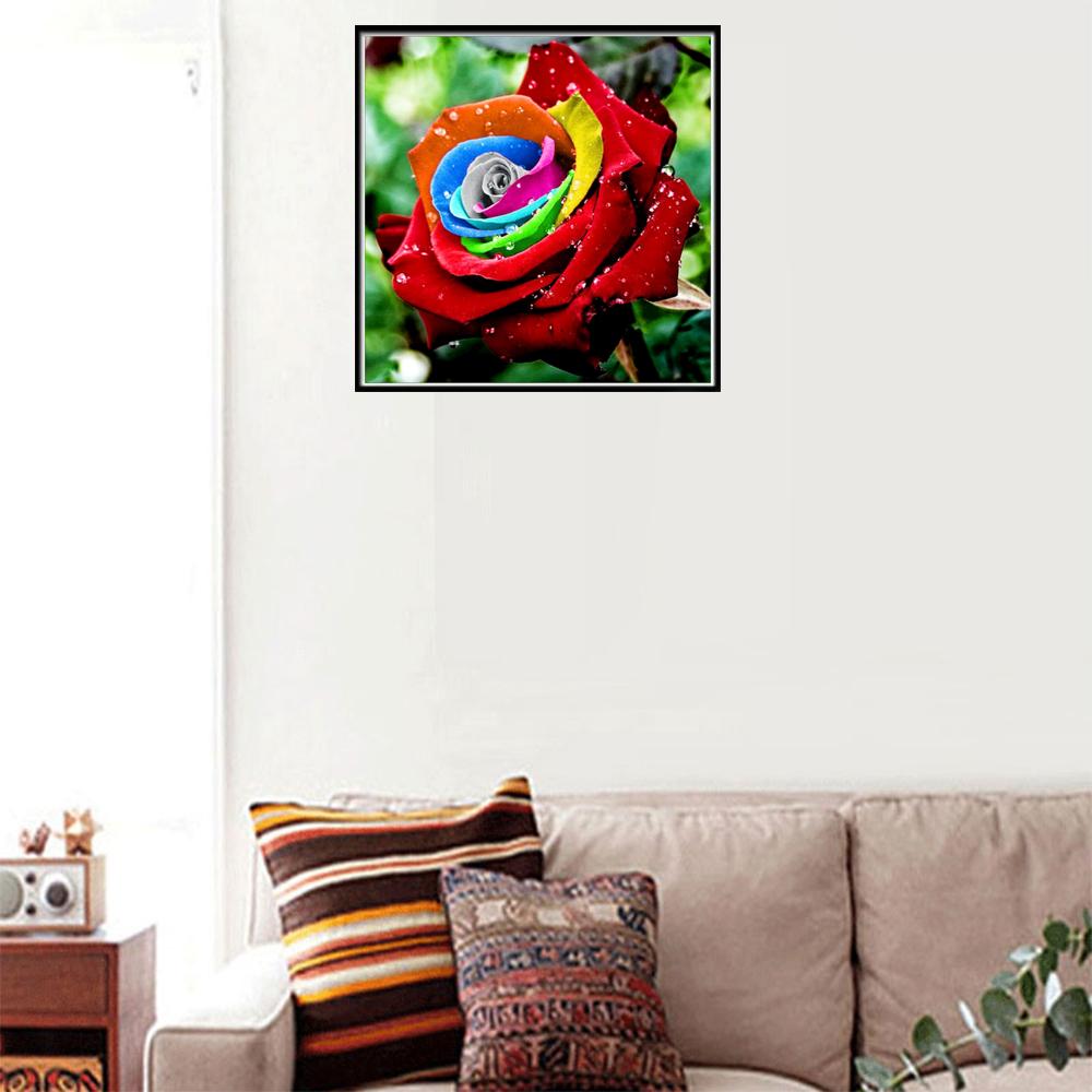 Diy 5Drose Алмазна картина Повна алмазна вишивка Наклейка на стіну Квіткова мозаїка Домашня прикраса Живопис Подарунок ручної роботи