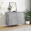 vidaXL Sideboards 2 Pcs. Concrete Grey 40x35x70 Cm Wood-based Material