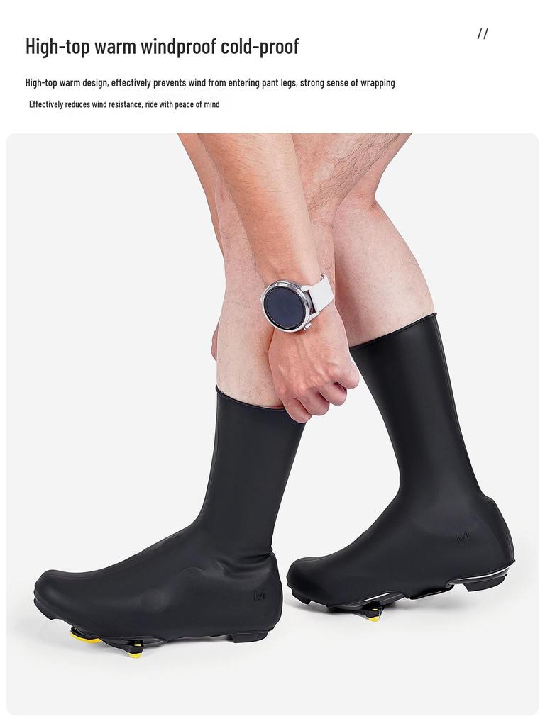 Lock Silicone Windproof Cycling Shoe Covers, Size 41-43, Non-slip & Warm.
