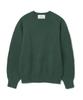 KNITTED Shaggy Dog 100% Wool Round Knit Dark Green