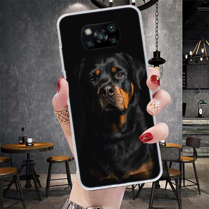 Rottweiler Dog Soft Phone Case For Xiaomi Redmi 15C 15 13C 13 Poco X5 X6 X7 F7 Ultra M7 12C 12 10 10C 9C 9A 9T 9 Fundas Poco X3