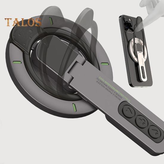 Magnetic Phone Ring Stand 360 Degrees Rotating Luminous Phone Bracket Multi-Angle Adjustable Double-Sided Phone Holder for Stress Relief & Mood
