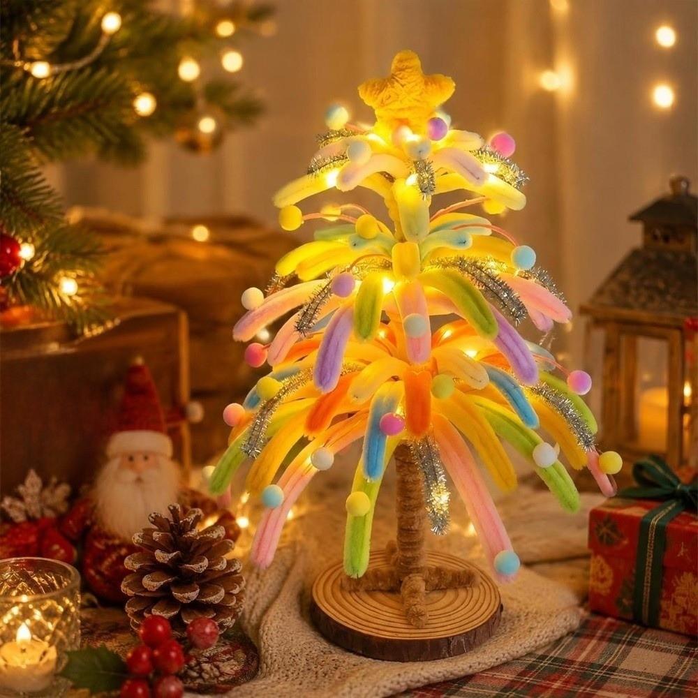 Colorful Christmas Tree Kit Handmade Twisty Stick Weaving Set Christmas Party