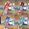 Unicorn Pattern Plastic Water Bottle With Leakproof Cap For Outdoor Sports And Daily Use
