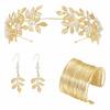 Baroque Women's Wedding Jewelry Set Bridal Earrings Gold Greek Goddess Hair Jewelry Upper Arm Cuffs Hair Headbands