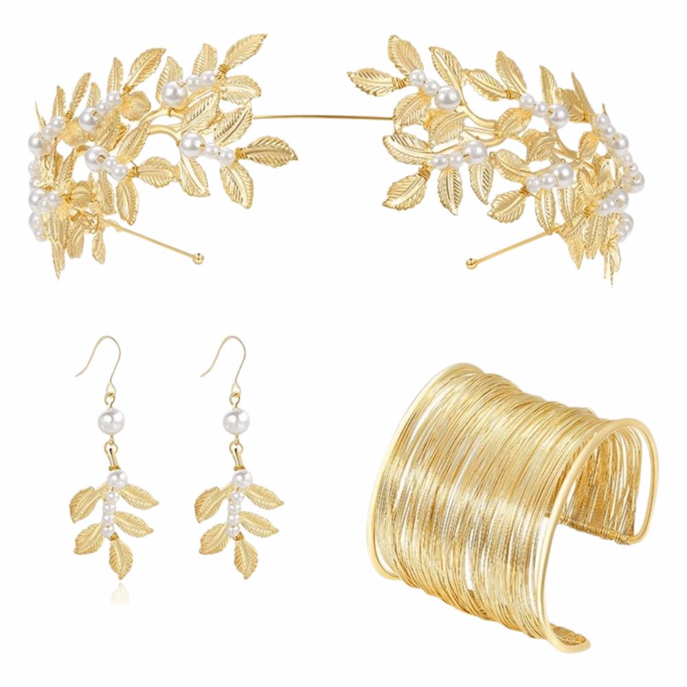 Bridal Earrings Greek Goddess Hair Jewelry Baroque Rhinestone Jewelry Set  Party Dress Up
