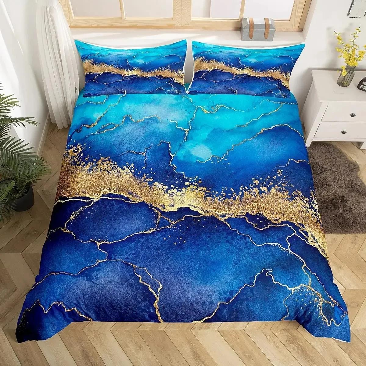 

Pink Marble Ties-Bronzing Pink Comfortable Duvet Quilt Cover Pillowcase Bedding Set Children Bedroom Decoration Home Textile 70x133cm