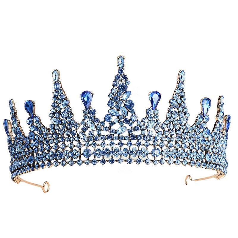 

Ретро дворец сплав полный горный хрусталь волосы корона невесты свадебное платье корона аксессуары