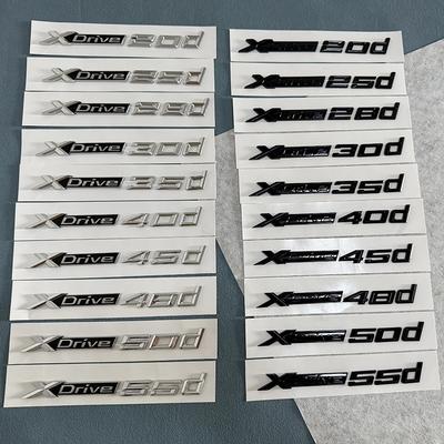 3D ABS XDrive Emblem Car Fender Rear Trunk Sticker X Drive 18d 20d 25d 30d 35d 40d 50d For X1 X2 X3 X5 X6 X7 Accessories