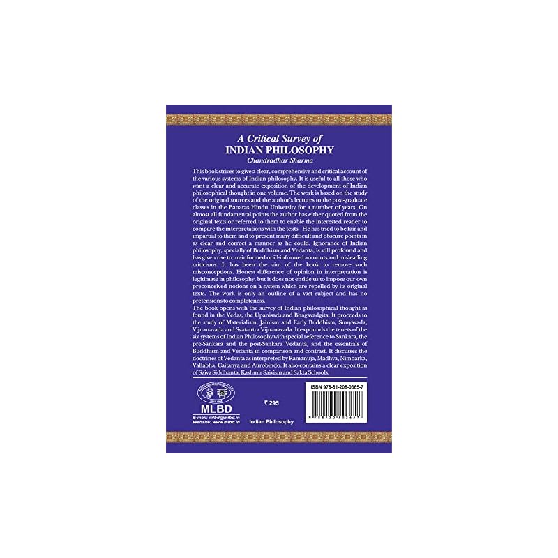 A Critical Survey of Indian Philosophy Aim In This Work Has Been To Give
