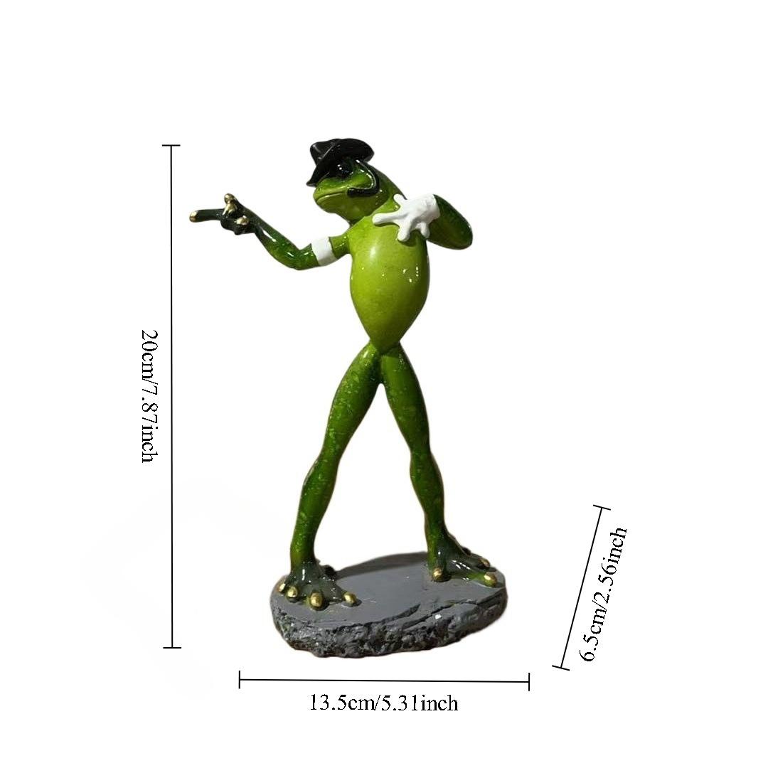 

Funny Resin Leggy Frog Figurines Creative Animal Statues Frog Lady Musicians Yoga Home Tabletop Living Room Decoration Crafts