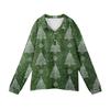 Men's Casual Christmas Print Button Long Sleeve Shirt