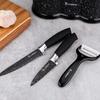Set Of 5 Marble Kitchen Knives With Peeler E-6192