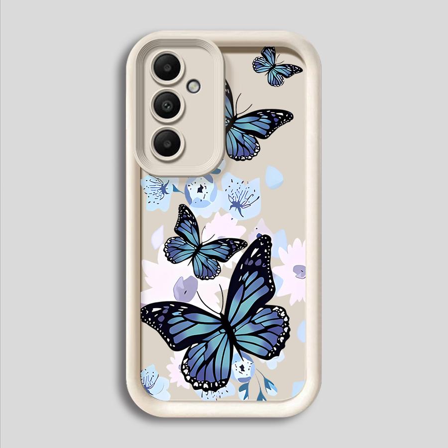 INS Retro Butterfly Case for Samsung Galaxy A52 A54 A31 A25 A26 A23 A34 A73 A32 A22 A21s A53 A24 Soft Cover