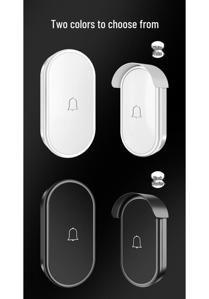 Smart Wireless Doorbell with Long-Range Remote Control and Elderly Call Button, Three-to-One with US/EU/UK Plug Options