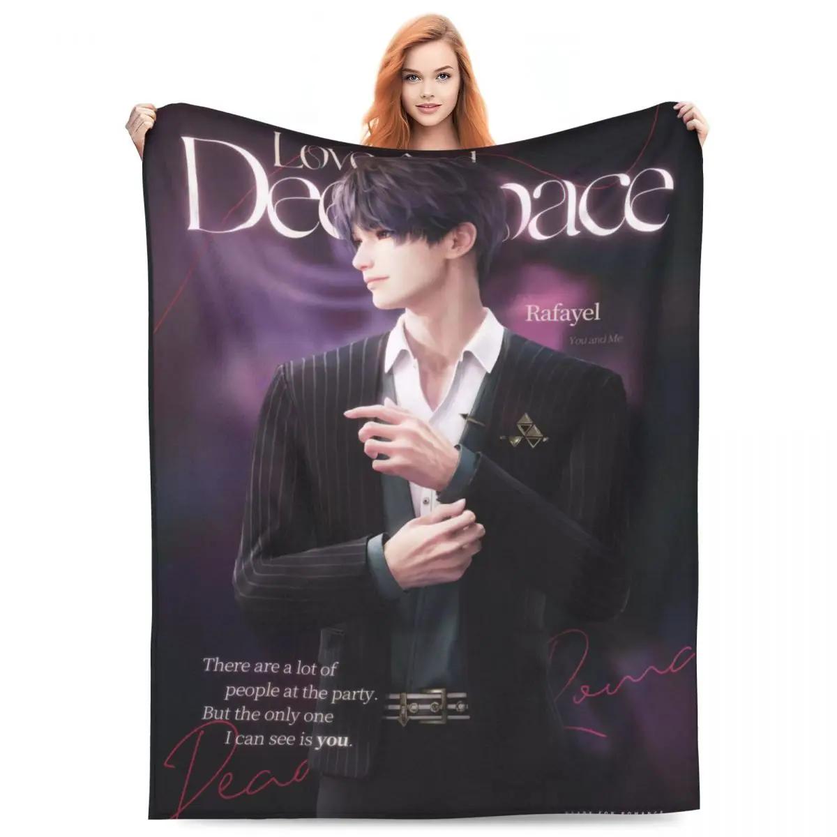 

GUOYU Blanket Warm Soft Decorative Throw Blanket Rafayel Love Deep Space Bedding Flannel Bedspread for Living Room Comfortable Sofa Cover 75x100cm (30x40inch)