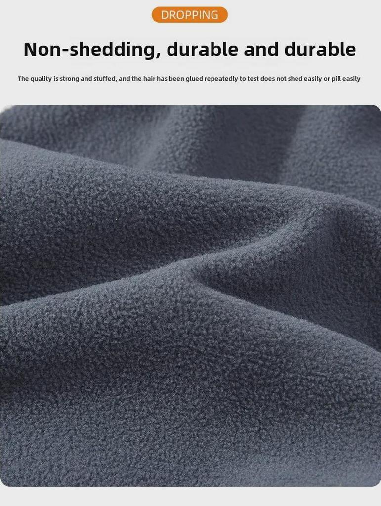 Pánské zesílené kalhoty z polárního fleecu - Hřejivé, granulovaná textura pro venkovní podzimní/zimní nošení