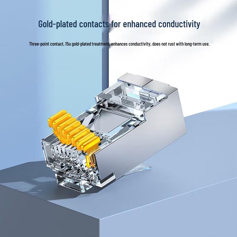 SAMZHE Cat6 Gigabit Shielded RJ45 Connector with Copper Housing