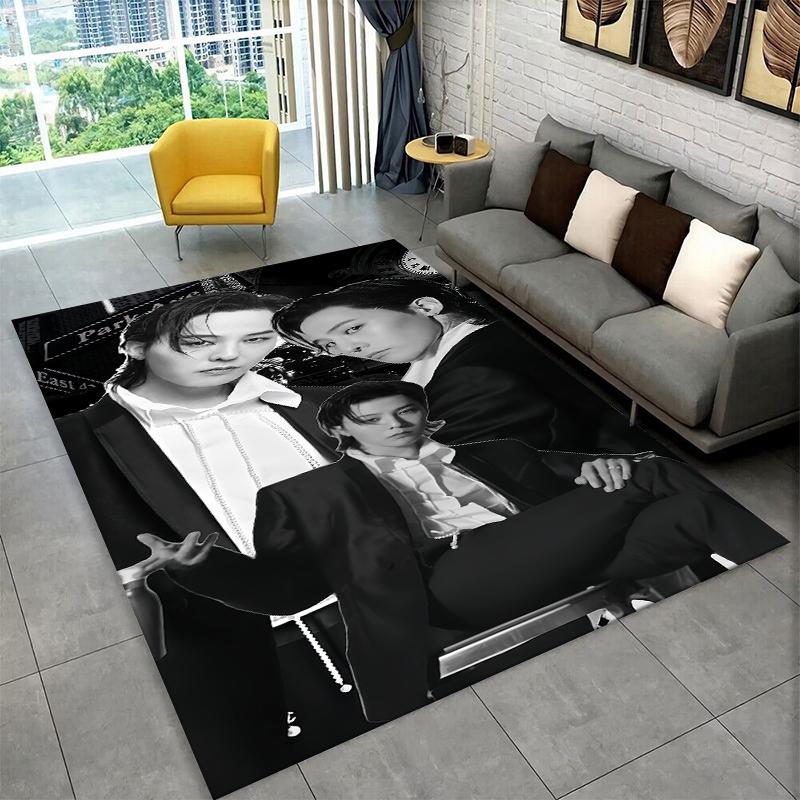 Kpop Bigbang G Dragon Music Star Carpet Rug for Playroom Bedroom Living Room Sofa Home Decor,kid Area Rug Non-slip Floor Mat