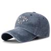 Korean Style Washed Cotton Baseball Cap - Embroidered Unisex Duckbill Hat for All Seasons