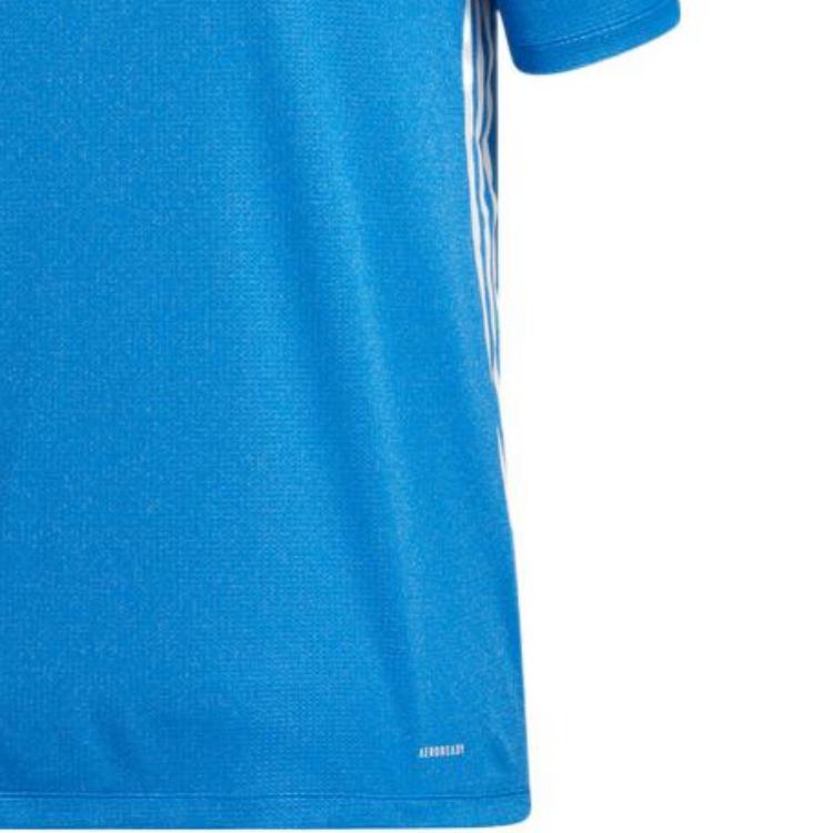 Adidas Striped Logo Fitness Short Sleeve T-Shirt Men Tops Blue GJ2701