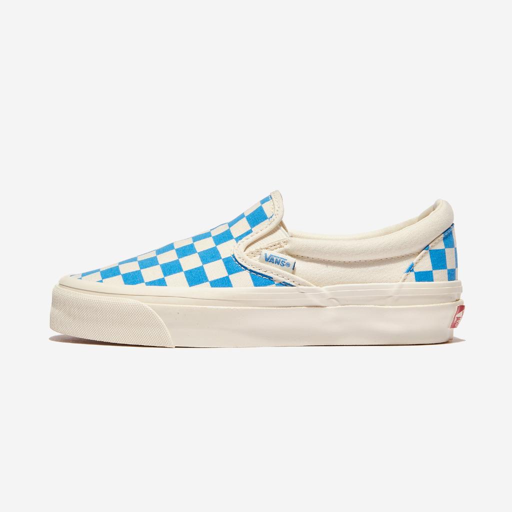 [Vans] MTE Slip-On Reissue 98 - Checkerboard Cyan Blue, VN000CWA0H7, 1020108083, Popular Korean Shoes