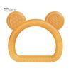 Durable Chew Toy Silicone Bear Teether for Babies, Soothing Sore Gums Baby Textured Teething Toy, Ring 6-12 Months Infants