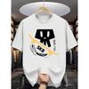 Skateboard Pattern Crew Neck T-Shirt, Street Fashion Men's Wear for Sports and Casual