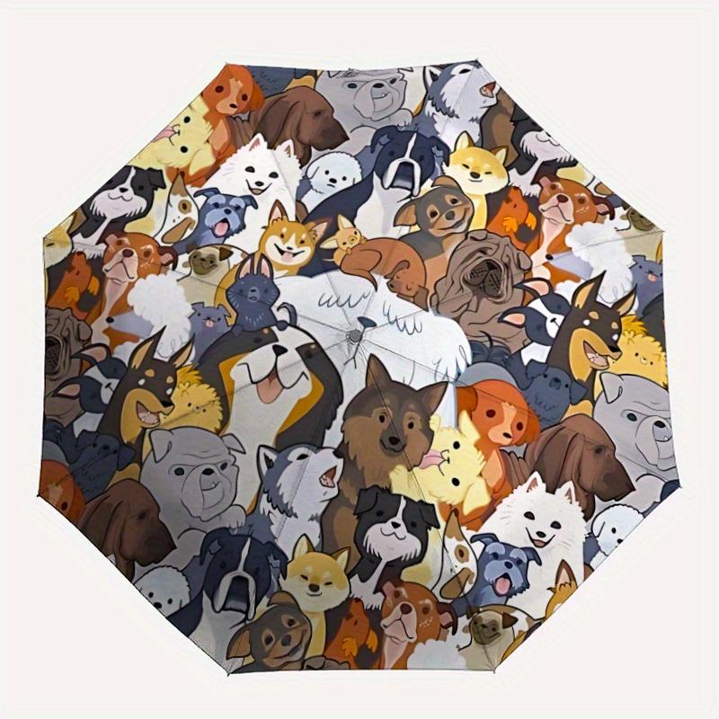 

1pc Dogs Automatic Open/Close Umbrella, Portable Folding umbrella for Everyday Use yy250826046