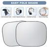 2Pcs Car Windshield Sunshade UV Rays Sun Protection Heat Blocking Foldable Universal SUV Truck Automotive Front Window Sun Visor Protector Cover