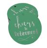 Inkdotpot Pack Of 100 Real Gold Foil Paper Tags Cheers To Retirement Favor Hang