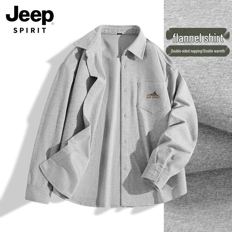 JEEP SPIRIT Men s Flannel Long Sleeve Shirt L