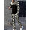 Men's Fashion Graffiti Novelty Pajamas Loungewear Set Autumn Men's Daily Casual Long-sleeved T-shirt Street Fashion Pants