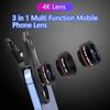 Kit de Lentes de Câmera de Celular Universal 3 em 1: Olho de Peixe, Grande Angular 0,62x Macro 25x Para iPhone 12/11/ Smartphone Android