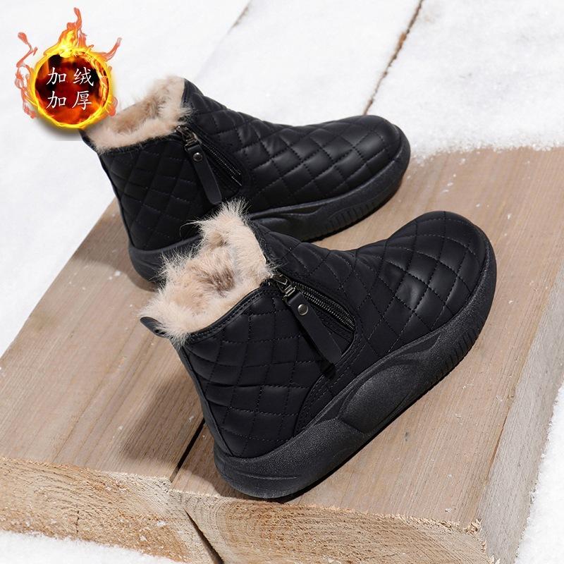 Women's Shoes Cotton Shoes 2024 Winter New Velvet Tide with Female Student Tide Warm Thick-soled Casual Women's Snow Boots