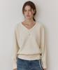 OURHOPE Wool String V-Neck Knit - Ivory