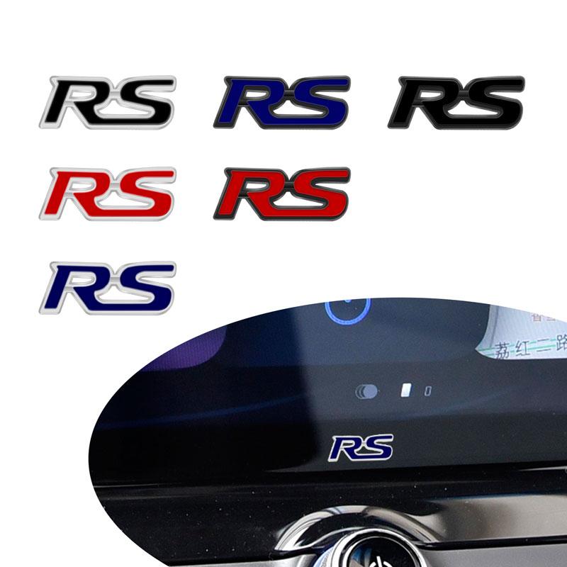 Auto Decor 3D Small Metal RS Emblem Steering Wheel Center Console Car Interior Sticker For Captiva Lacetti Aveo Cruze