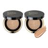 HARIAS Cushion Set of Popular Ranking (Official) Foundation, 2, SPF50+, Niacinamide, Quasi-drug, Serum, Foundation, (Amber)
