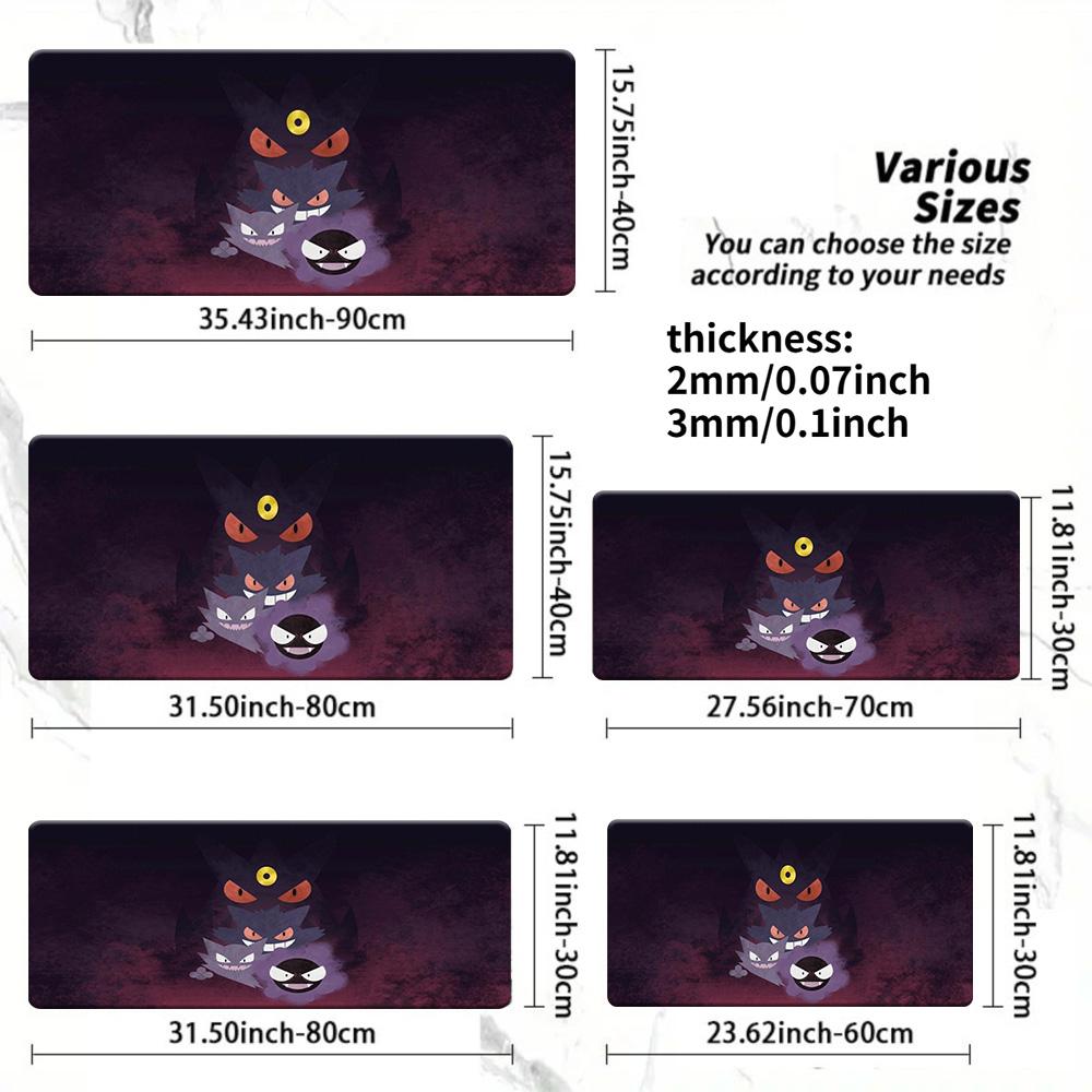 Ash  Kanto Starters Victory Gaming Desk Mat NonSlip Washable Mouse Pad 30x80x0.2cm