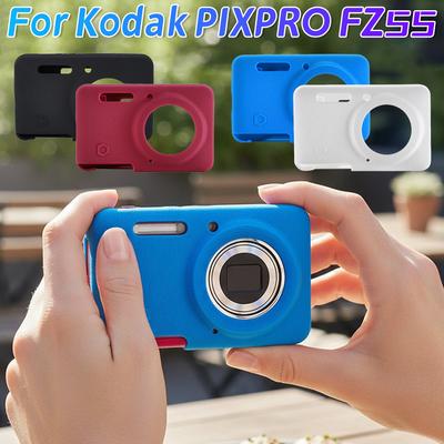 Étui Facile avec Capuche pour Appareil Photo Numérique Kodak PIXPRO FZ45/FZ55 Étui Souple en Silicone pour Appareil Photo avec Dragonne Housse de Protection Légère