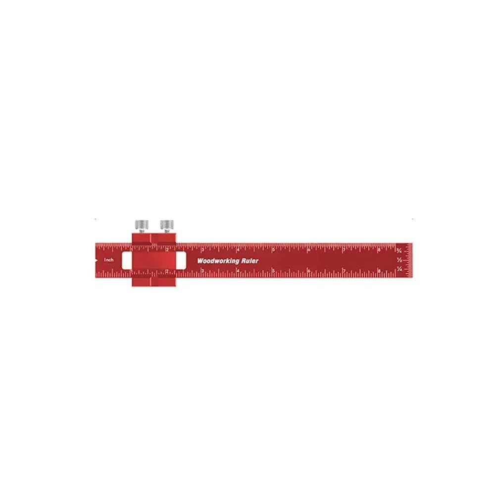 T-Type T Track Ruler Inch and Metric Scribing Ruler Precision Pocket Ruler  Scriber Measuring Tools