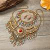 Tibetan Ethnic Tassel Jewelry Set: Necklace, Earrings, Bracelet & Sweater Chain