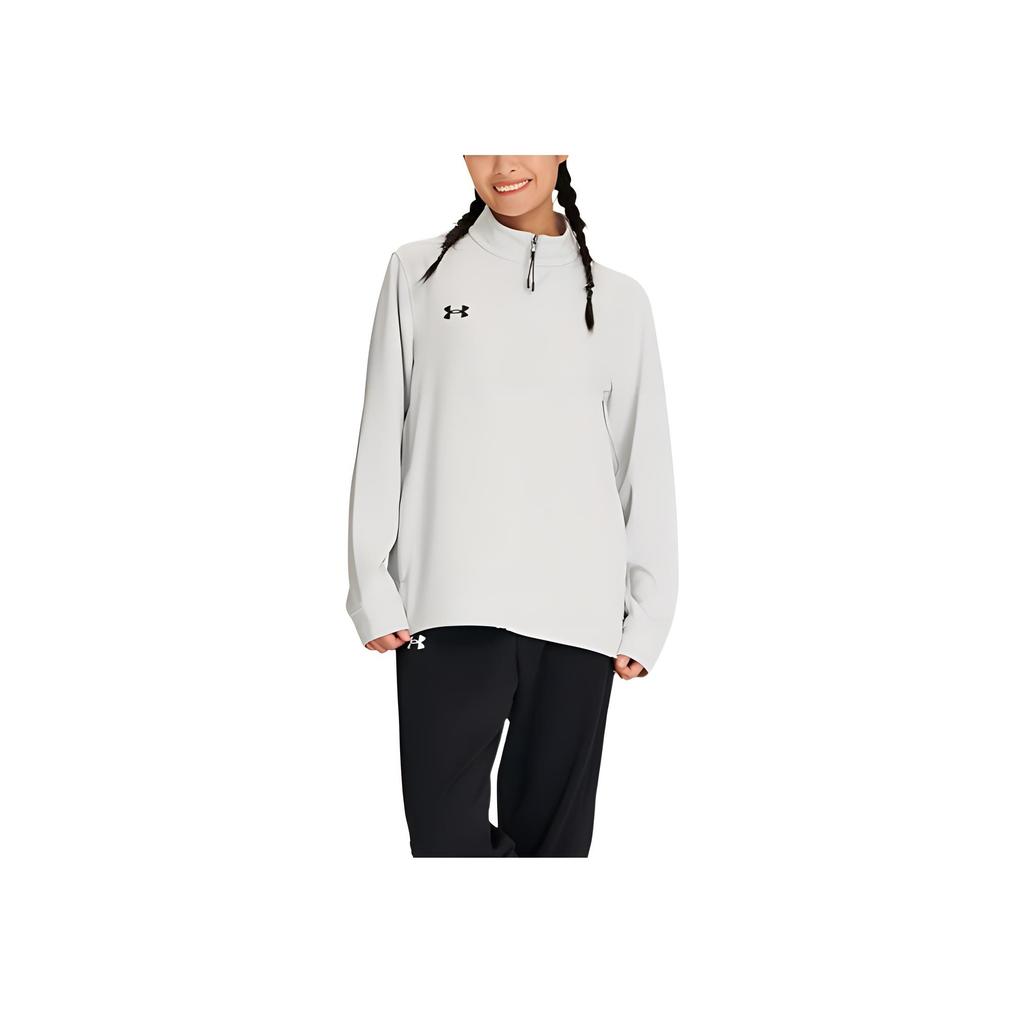 Under Armour Sports Series Womens Training Casual Versatile Knitted Stand Collar Jacket Unisex Jackets White 24500402-100