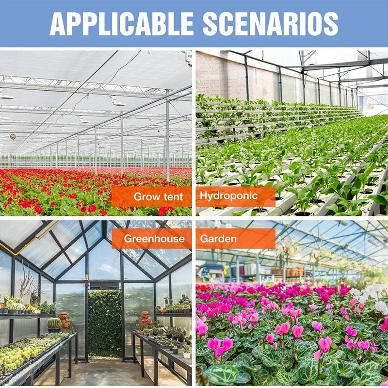 LED Full Spectrum Phyto Lamp Hanging Plants Grow Light Panel Seeds Hydroponics Greenhouse Cultivation Veg Flower Growth Lamp
