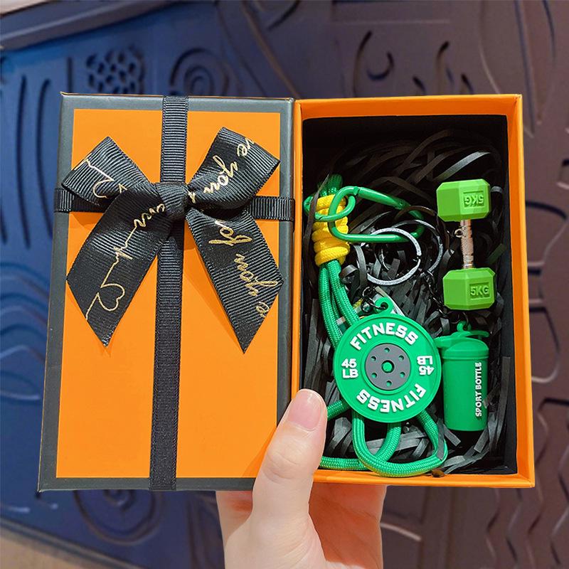 High-Grade Mini Fitness Equipment Keychain Charms & Ornaments