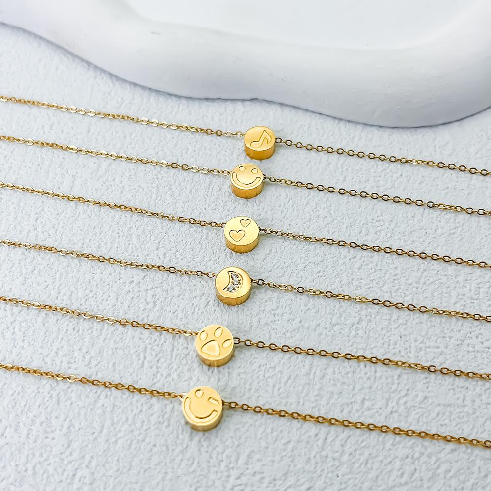 EManco Mini Delicate Round Jewelry Stainless Steel Gold-Plated Bracelet Simple Party Favors