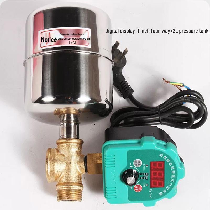 Intelligent Self-Priming Booster Pump with Stainless Steel Tank & Automatic Pressure Controller for Households