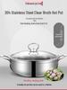 304 Stainless Steel Non-stick Stew Pot with Thickened Composite Bottom for Gas & Induction